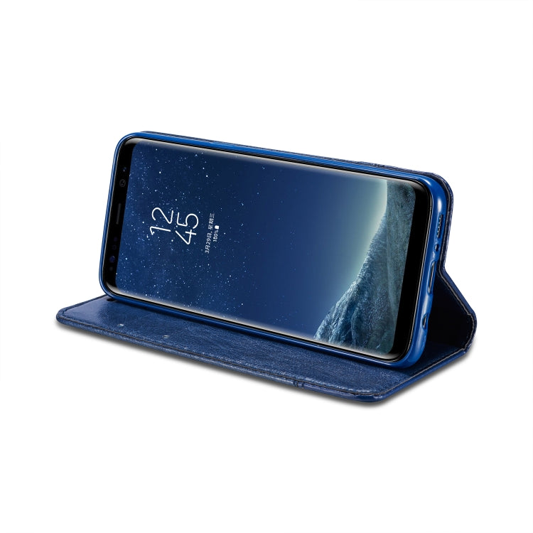 Double-sided Adsorption Stitching Horizontal Flip Leather Case for Galaxy S10, with Holder & Card Slots & Sling