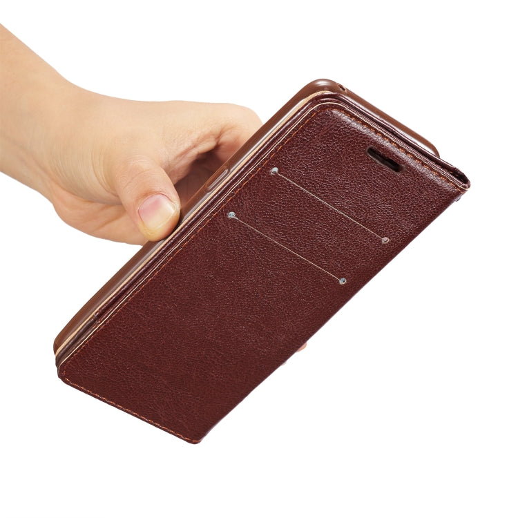 Double-sided Adsorption Stitching Horizontal Flip Leather Case for Galaxy S10, with Holder & Card Slots & Sling