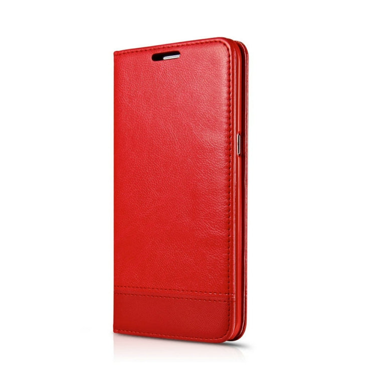 Double-sided Adsorption Stitching Horizontal Flip Leather Case for Galaxy S10, with Holder & Card Slots & Sling