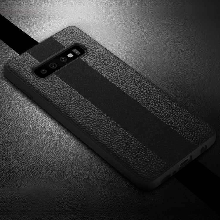 SULADA Anti-slip TPU + Handmade Leather Case for Galaxy S10