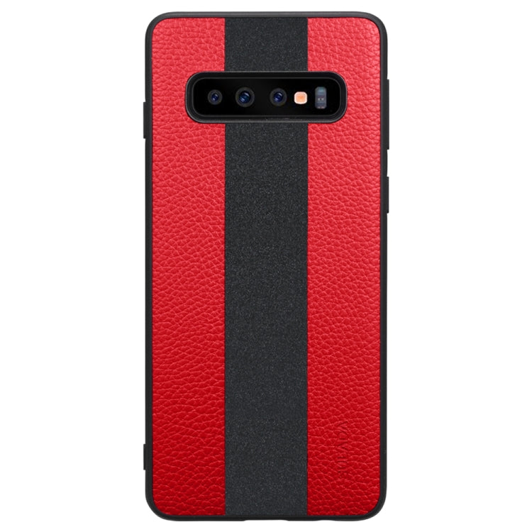 SULADA Anti-slip TPU + Handmade Leather Case for Galaxy S10