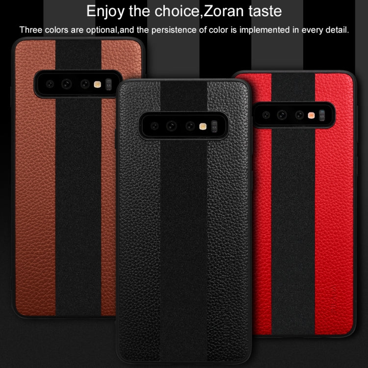 SULADA Anti-slip TPU + Handmade Leather Case for Galaxy S10