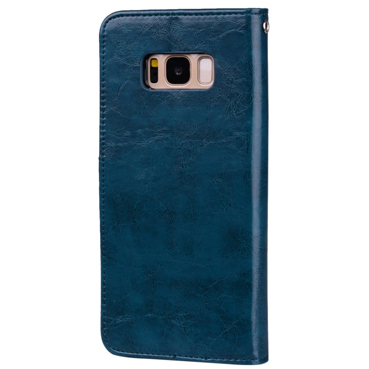 For Galaxy S8 Business Style Oil Wax Texture Horizontal Flip Leather Case with Holder & Card Slots & Wallet