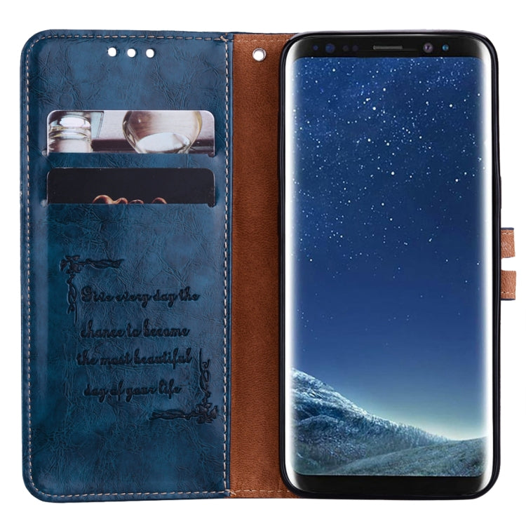 For Galaxy S8 Business Style Oil Wax Texture Horizontal Flip Leather Case with Holder & Card Slots & Wallet