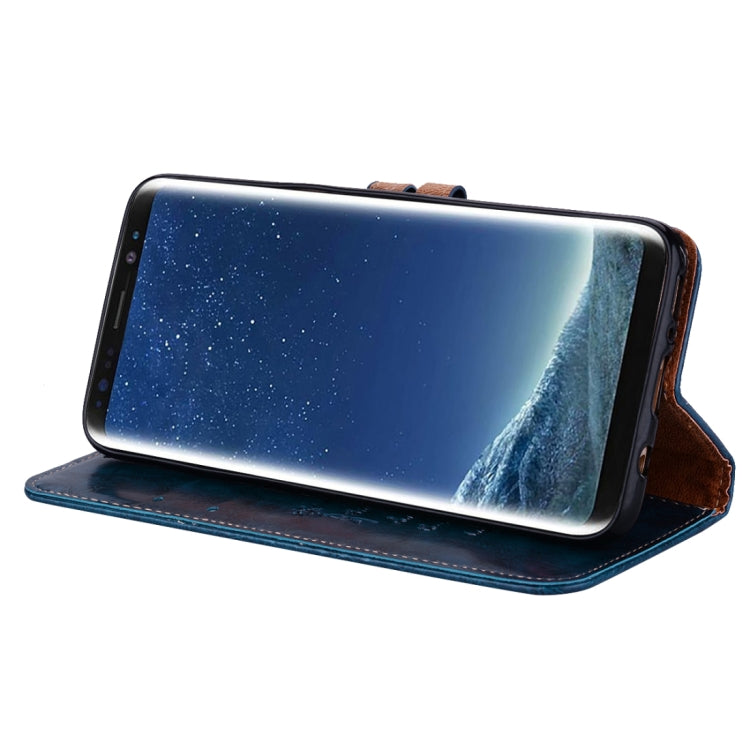 For Galaxy S8 Business Style Oil Wax Texture Horizontal Flip Leather Case with Holder & Card Slots & Wallet