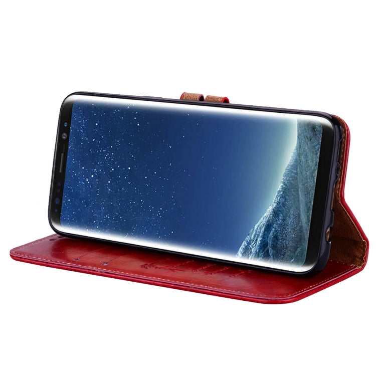 For Galaxy S8 Business Style Oil Wax Texture Horizontal Flip Leather Case with Holder & Card Slots & Wallet