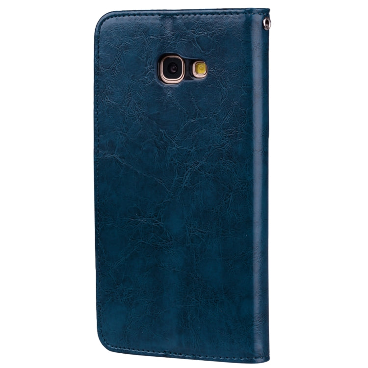 For Samsung Galaxy A3 (2017) Business Style Oil Wax Texture Horizontal Flip Leather Case with Holder & Card Slots & Wallet