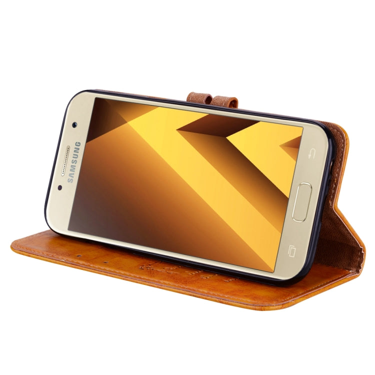 For Samsung Galaxy A5 (2017) Business Style Oil Wax Texture Horizontal Flip Leather Case with Holder & Card Slots & Wallet