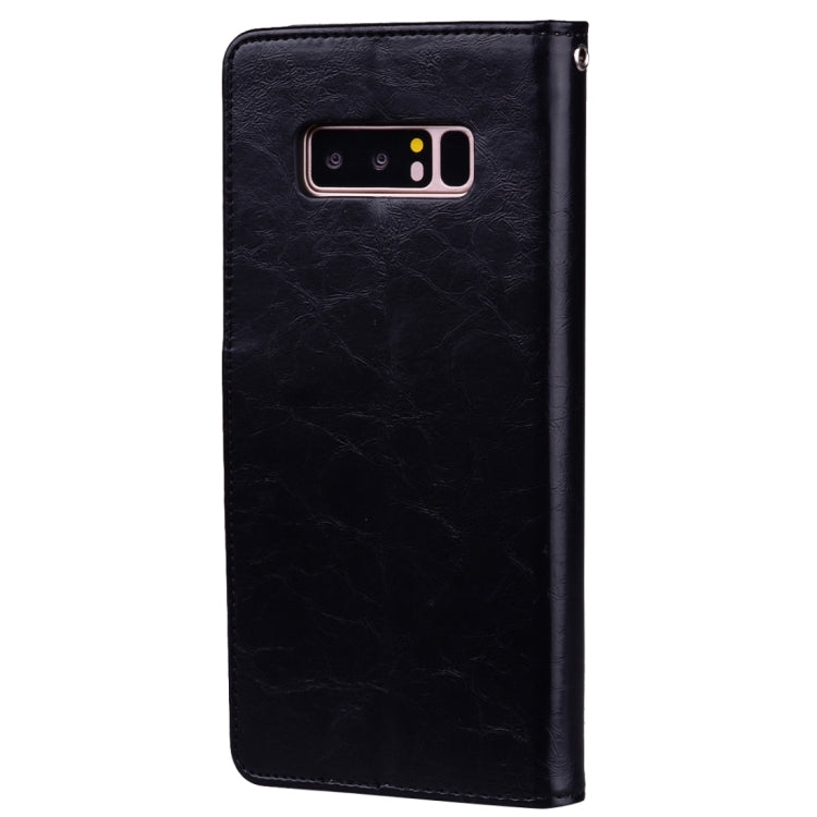 For Samsung Galaxy Note 8 Business Style Oil Wax Texture Horizontal Flip Leather Case with Holder & Card Slots & Wallet