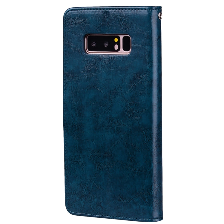 For Samsung Galaxy Note 8 Business Style Oil Wax Texture Horizontal Flip Leather Case with Holder & Card Slots & Wallet