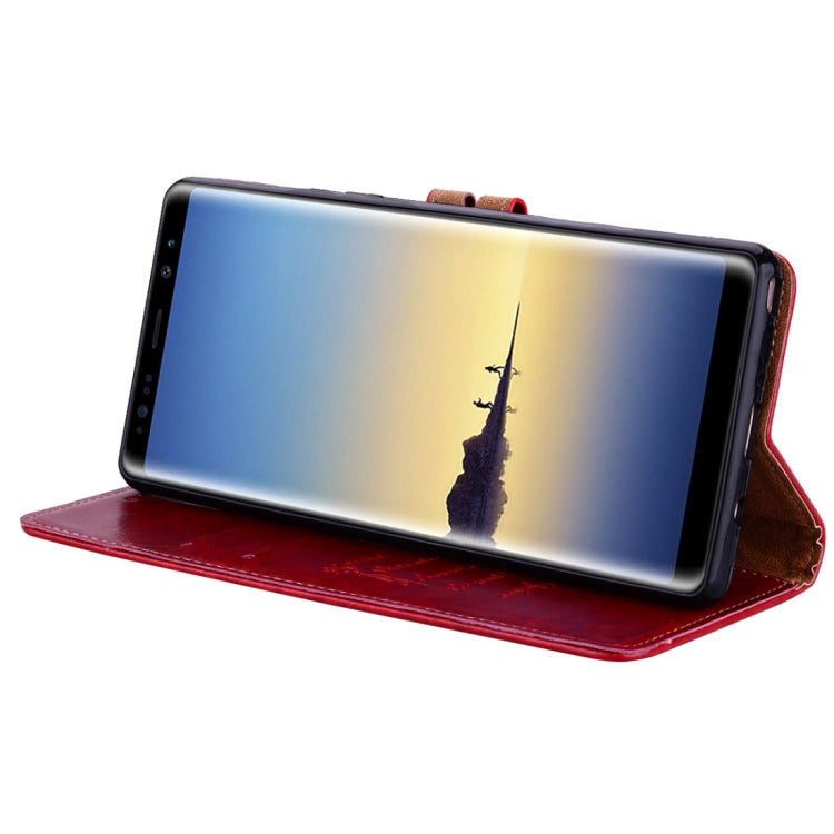 For Samsung Galaxy Note 8 Business Style Oil Wax Texture Horizontal Flip Leather Case with Holder & Card Slots & Wallet