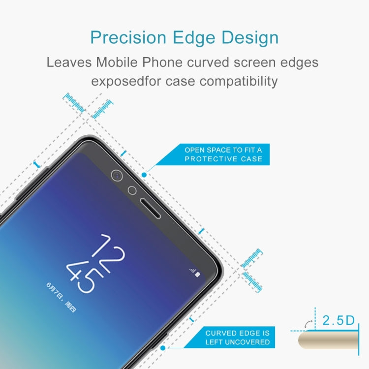 2 PCS 0.26mm 9H 2.5D Tempered Glass Film for Galaxy A9 Star