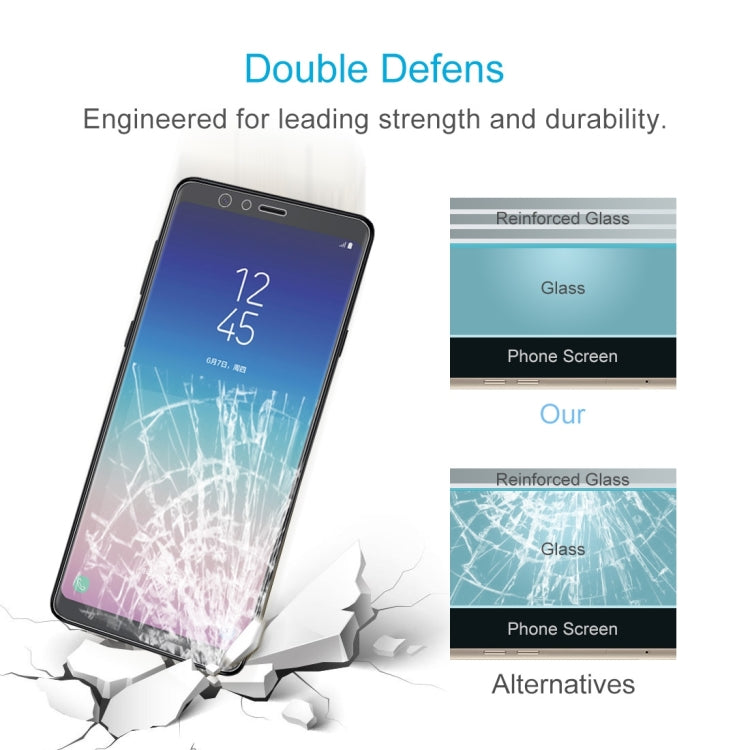 2 PCS 0.26mm 9H 2.5D Tempered Glass Film for Galaxy A9 Star