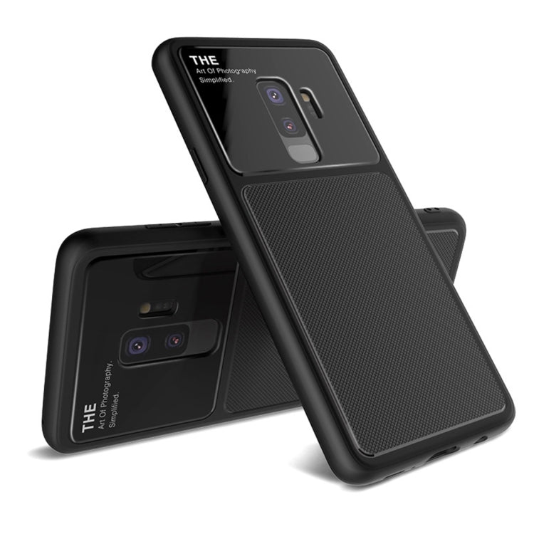 Lenuo LeJazz Series for Galaxy S9+ Shockproof TPU + Glass Protective Back Case
