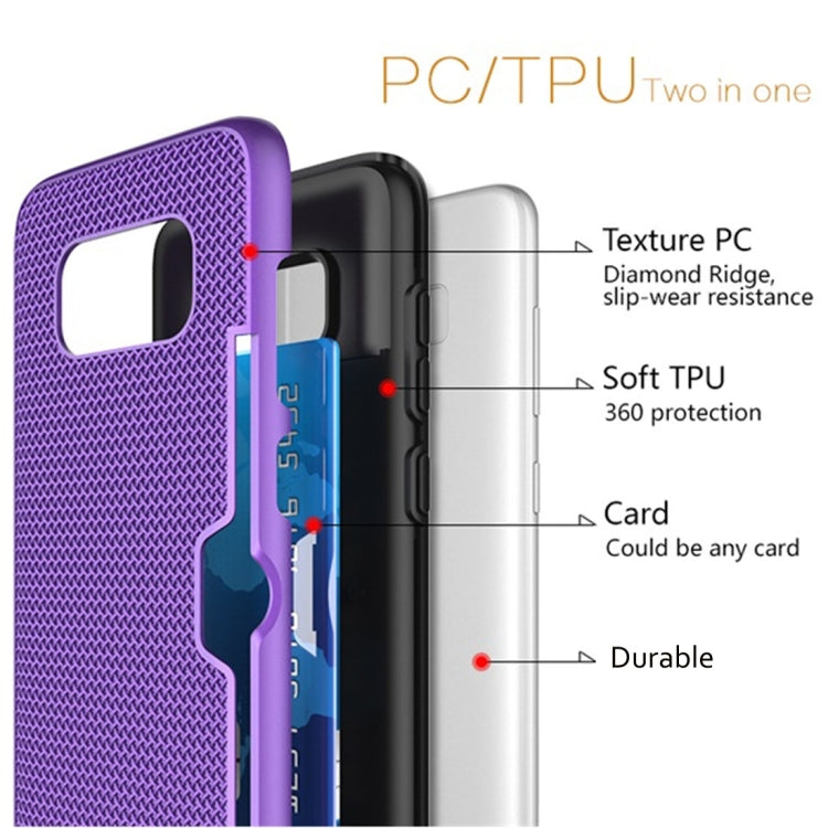 For Galaxy S8 Shockproof Dream Catcher PC Texture TPU Protective Case with Card Slots
