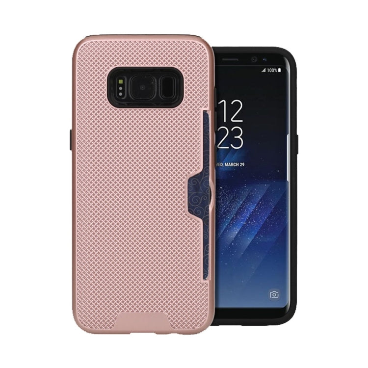 For Galaxy S8 + / G955 Shockproof Dream Catcher PC Texture TPU Protective Case Back Cover Case with Card Slots