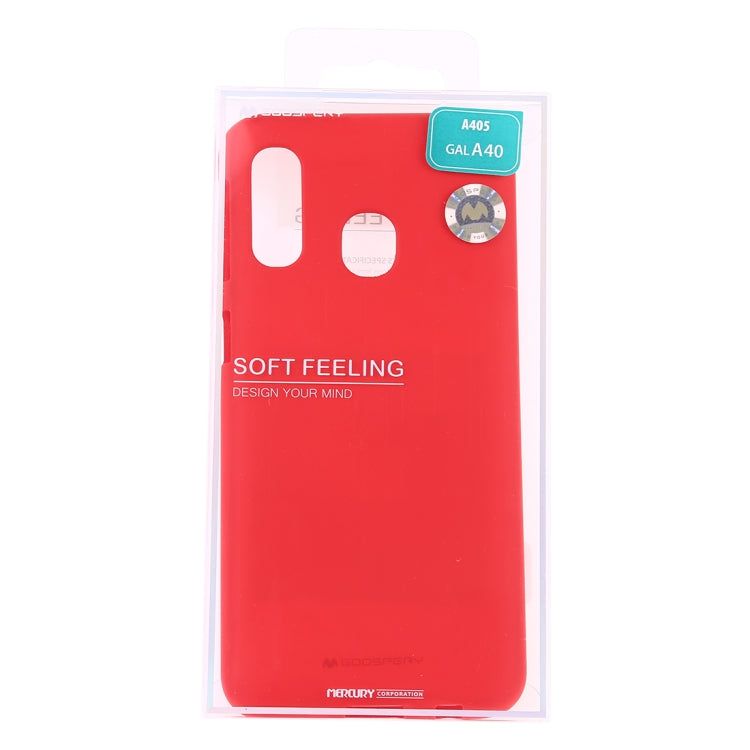 GOOSPERY SOFT FEELING  Liquid TPU Drop Protection Soft Shell for Galaxy A40