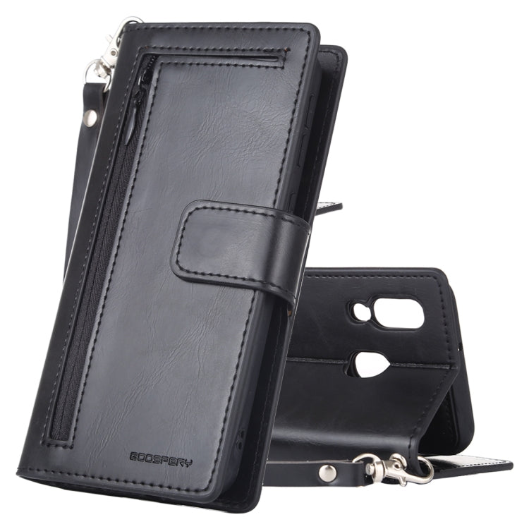 GOOSPERY DETACHABLE DIARY Horizontal Flip Leather Case with Holder & Card Slots & Zipper & Wallet for Galaxy A40
