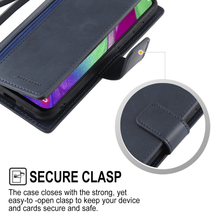 GOOSPERY DETACHABLE DIARY Horizontal Flip Leather Case with Holder & Card Slots & Zipper & Wallet for Galaxy A40