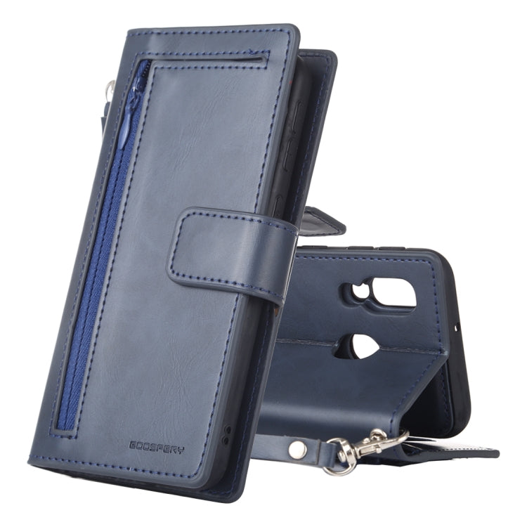 GOOSPERY DETACHABLE DIARY Horizontal Flip Leather Case with Holder & Card Slots & Zipper & Wallet for Galaxy A40