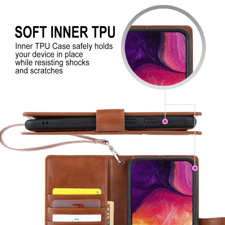 GOOSPERY DETACHABLE DIARY Horizontal Flip Leather Case with Holder & Card Slots & Zipper & Wallet for Galaxy A50