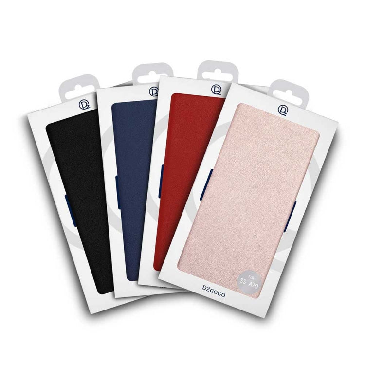 DZGOGO MILO Series PC + PU Horizontal Flip Leather Case for Galaxy A70, with Holder & Card Slot & Wallet