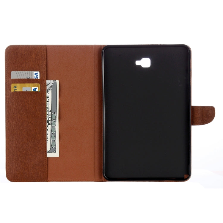 For Galaxy Tab A 10.1 (2016) / P580 Simple Style Horizontal Flip Leather Case with Holder & Card Slots & Wallet