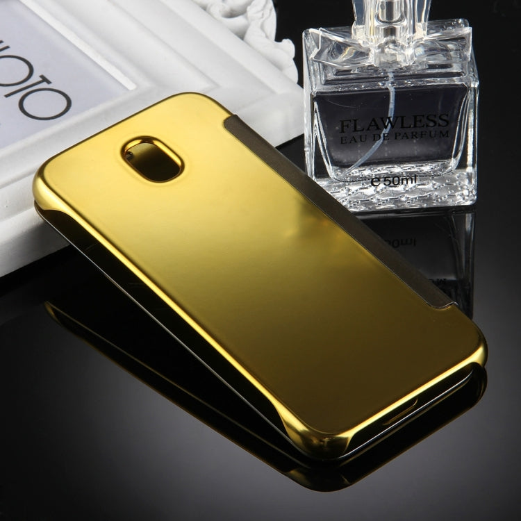 For Galaxy J5 (2017) / J530 (EU Version) Electroplating Mirror Horizontal Flip Leather Case