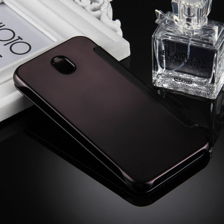 For Galaxy J7 (2017) / J730 (EU Version) Electroplating Mirror Horizontal Flip Leather Case