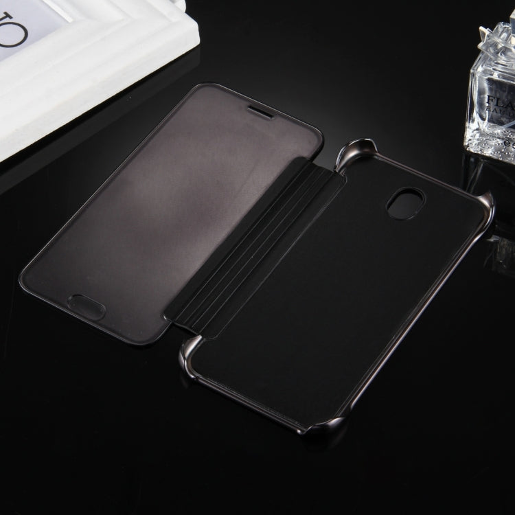 For Galaxy J7 (2017) / J730 (EU Version) Electroplating Mirror Horizontal Flip Leather Case