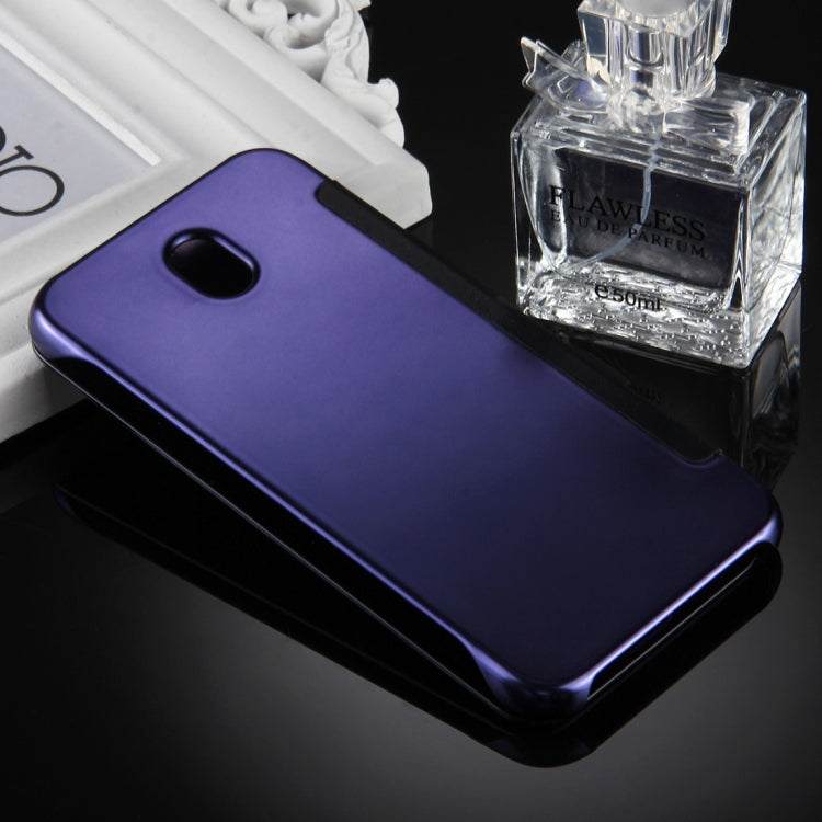 For Galaxy J7 (2017) / J730 (EU Version) Electroplating Mirror Horizontal Flip Leather Case