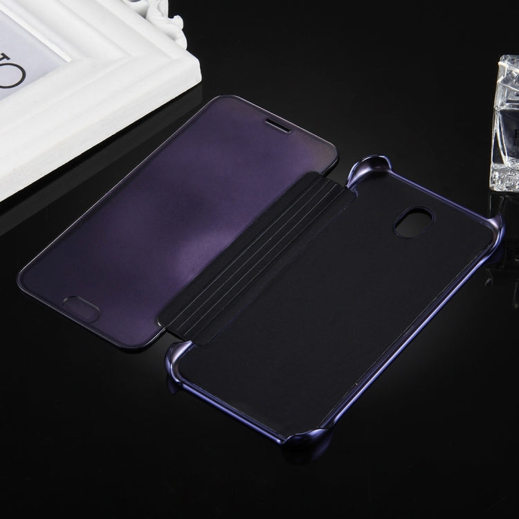 For Galaxy J7 (2017) / J730 (EU Version) Electroplating Mirror Horizontal Flip Leather Case