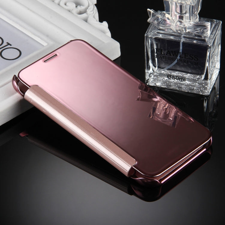 For Galaxy J7 (2017) / J730 (EU Version) Electroplating Mirror Horizontal Flip Leather Case