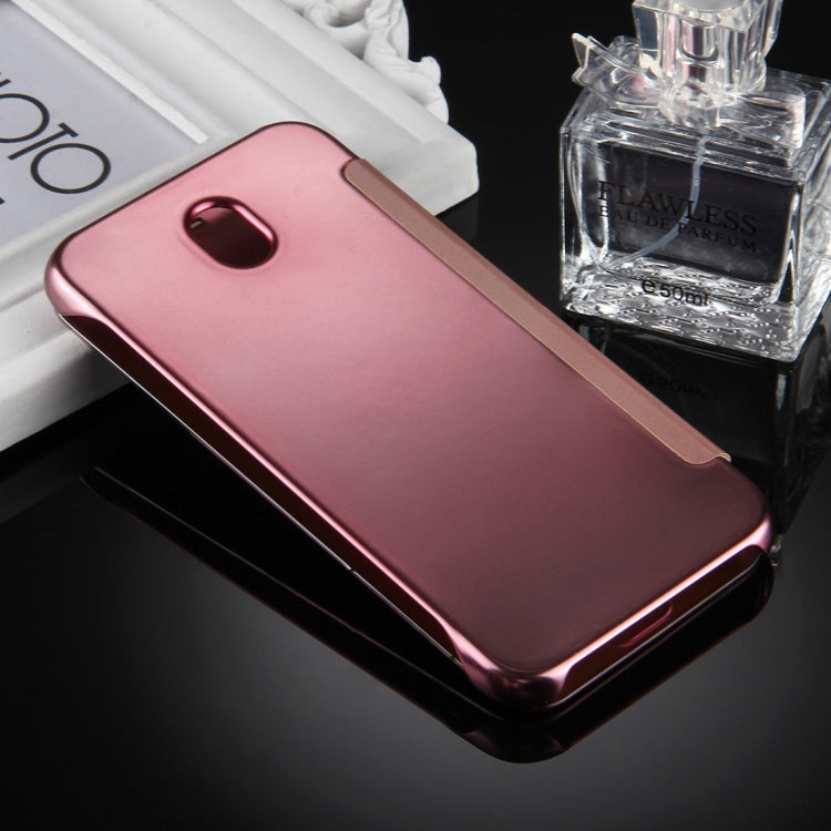 For Galaxy J7 (2017) / J730 (EU Version) Electroplating Mirror Horizontal Flip Leather Case