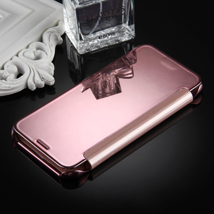 For Galaxy J7 (2017) / J730 (EU Version) Electroplating Mirror Horizontal Flip Leather Case