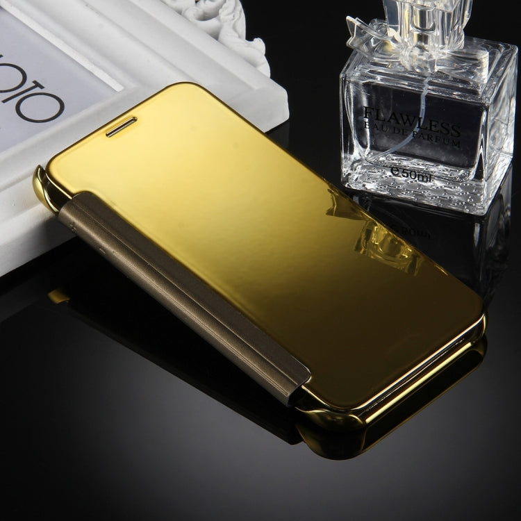 For Galaxy J7 (2017) / J730 (EU Version) Electroplating Mirror Horizontal Flip Leather Case