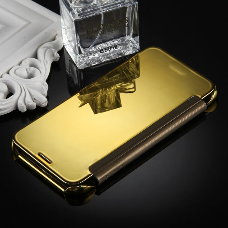 For Galaxy J7 (2017) / J730 (EU Version) Electroplating Mirror Horizontal Flip Leather Case