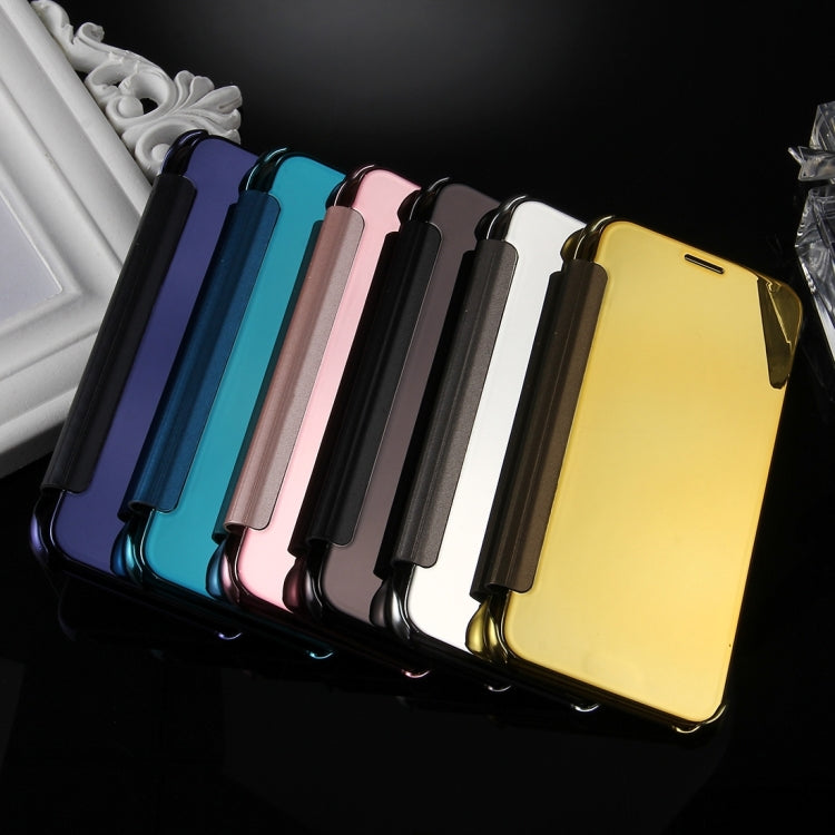For Galaxy J7 (2017) / J730 (EU Version) Electroplating Mirror Horizontal Flip Leather Case