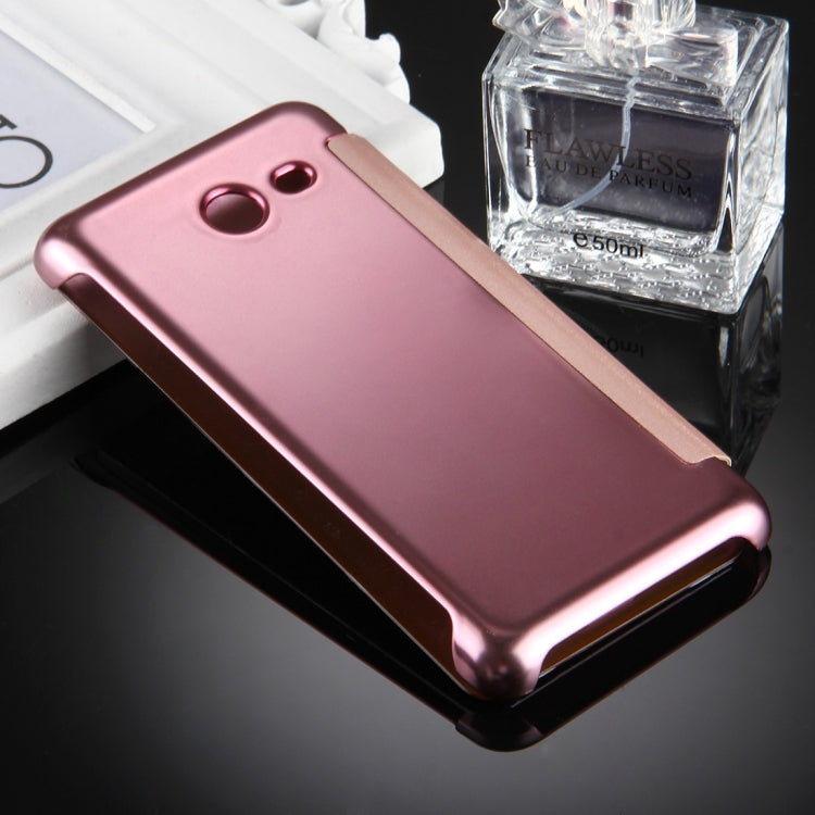 For Galaxy J5 (2017) (US Version) Electroplating Mirror Horizontal Flip Leather Case