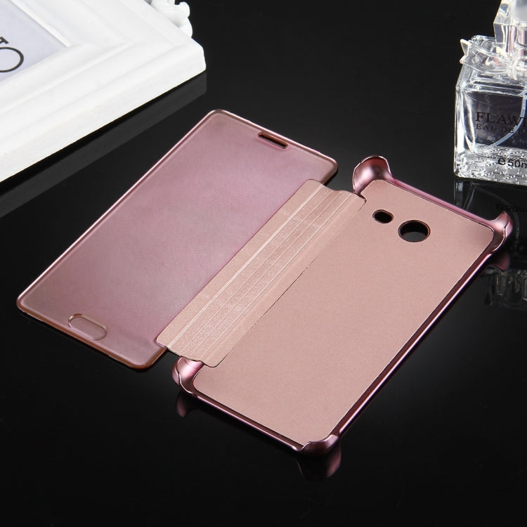 For Galaxy J5 (2017) (US Version) Electroplating Mirror Horizontal Flip Leather Case