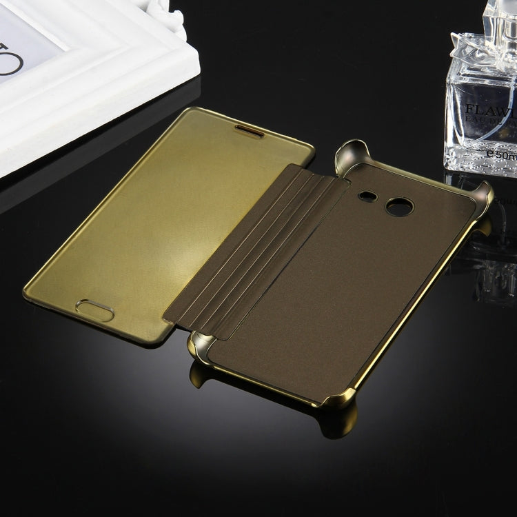 For Galaxy J5 (2017) (US Version) Electroplating Mirror Horizontal Flip Leather Case
