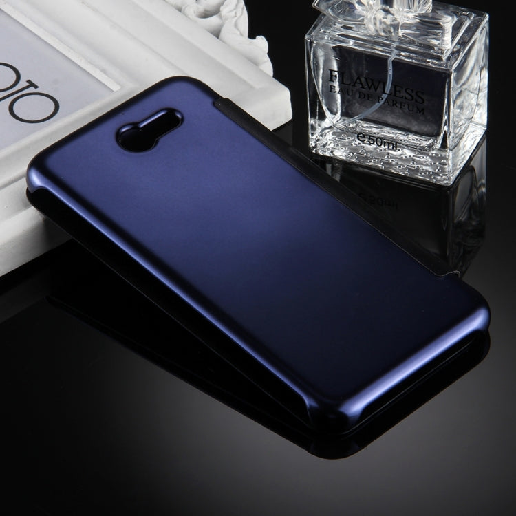For Galaxy J7 (2017) (US Version) Electroplating Mirror Horizontal Flip Leather Case