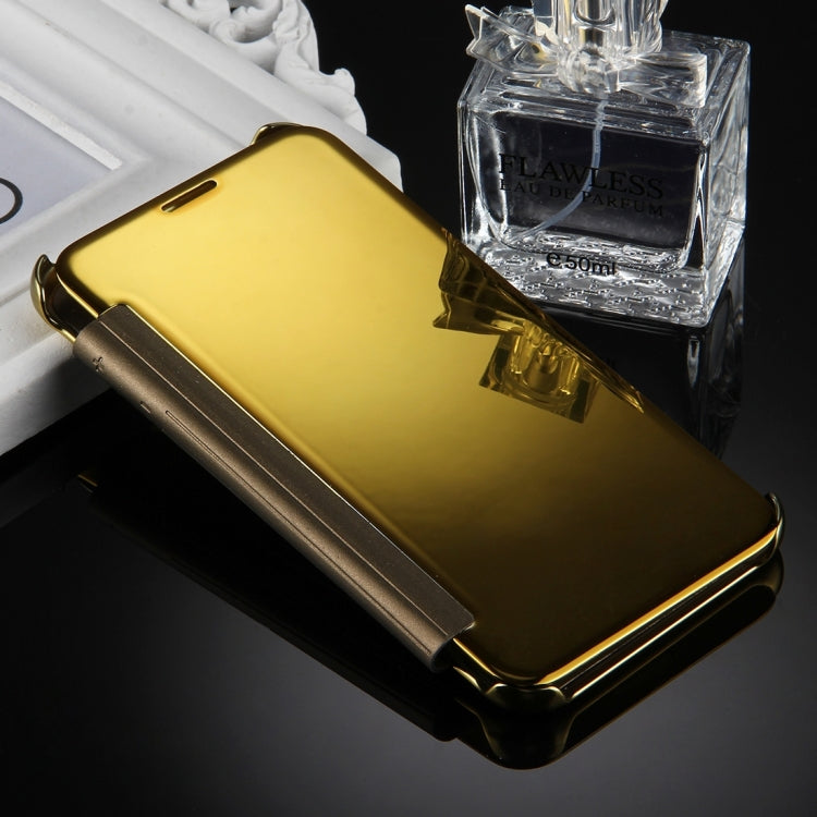 For Galaxy J7 (2017) (US Version) Electroplating Mirror Horizontal Flip Leather Case