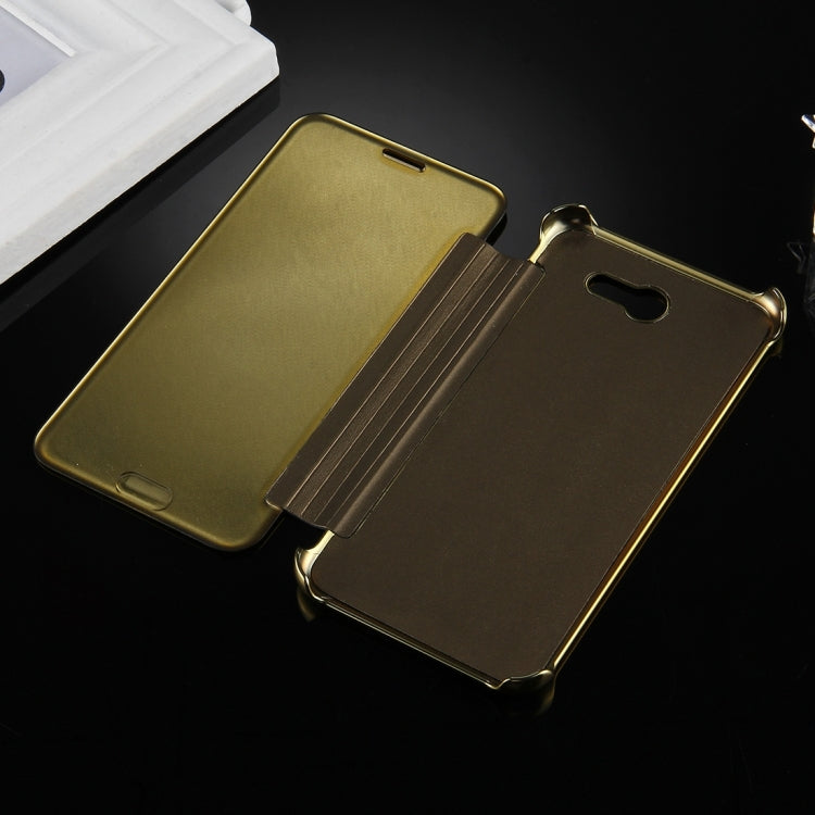 For Galaxy J7 (2017) (US Version) Electroplating Mirror Horizontal Flip Leather Case
