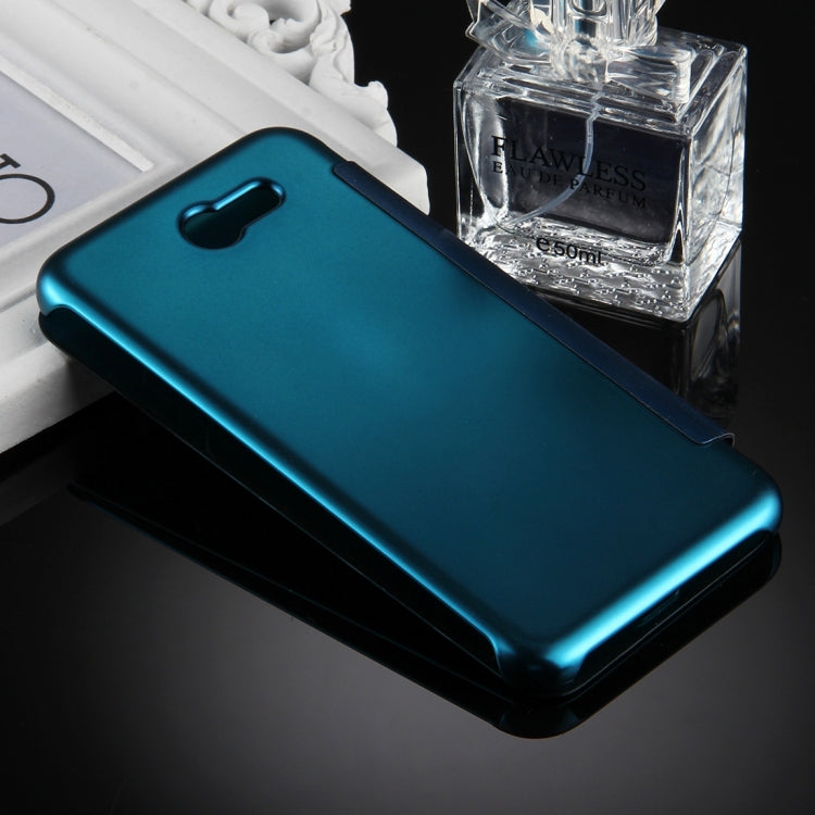 For Galaxy J7 (2017) (US Version) Electroplating Mirror Horizontal Flip Leather Case