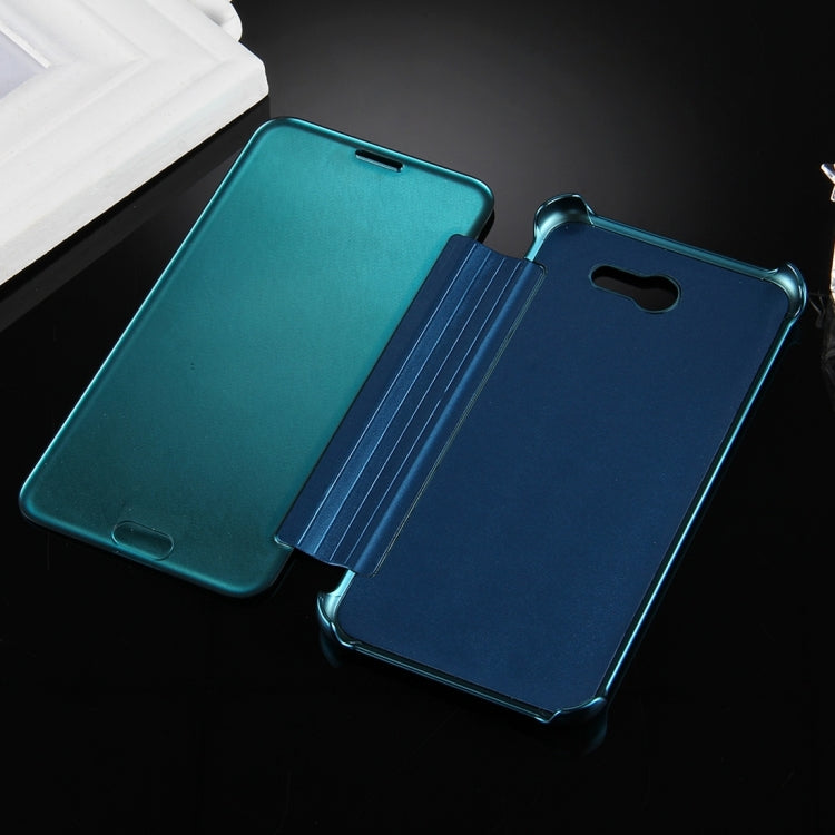 For Galaxy J7 (2017) (US Version) Electroplating Mirror Horizontal Flip Leather Case