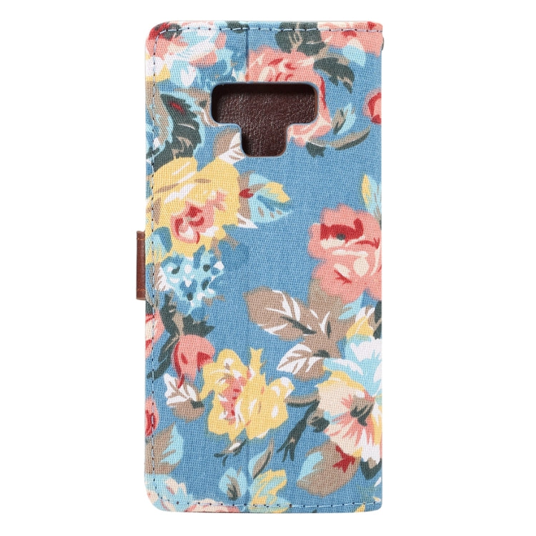 Dibase Flower Pattern Horizontal Flip PU Leather Case for Galaxy Note 9, with Holder & Card Slot