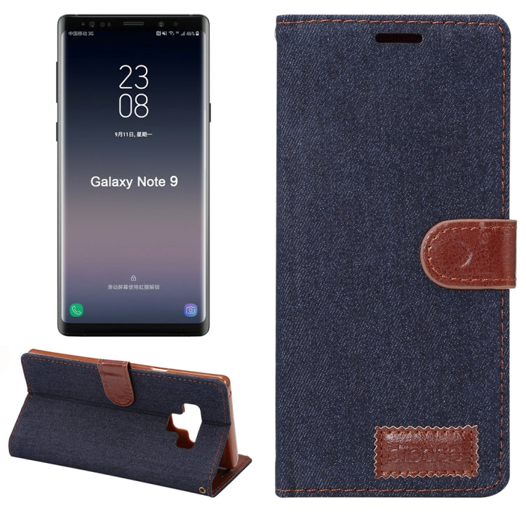 dibase Denim Texture Horizontal Flip PU Leather Case for Galaxy Note 9, with Holder & Card Slot