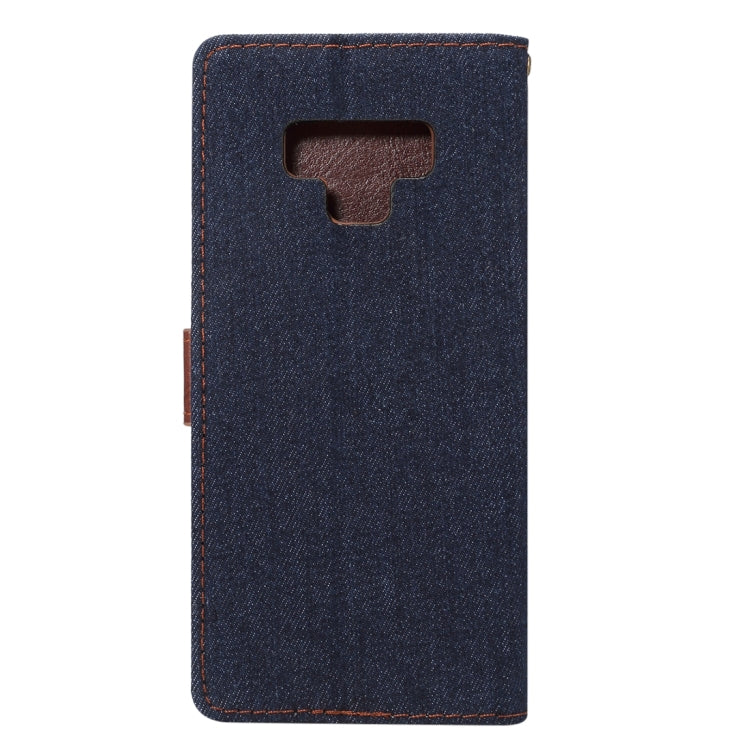 dibase Denim Texture Horizontal Flip PU Leather Case for Galaxy Note 9, with Holder & Card Slot