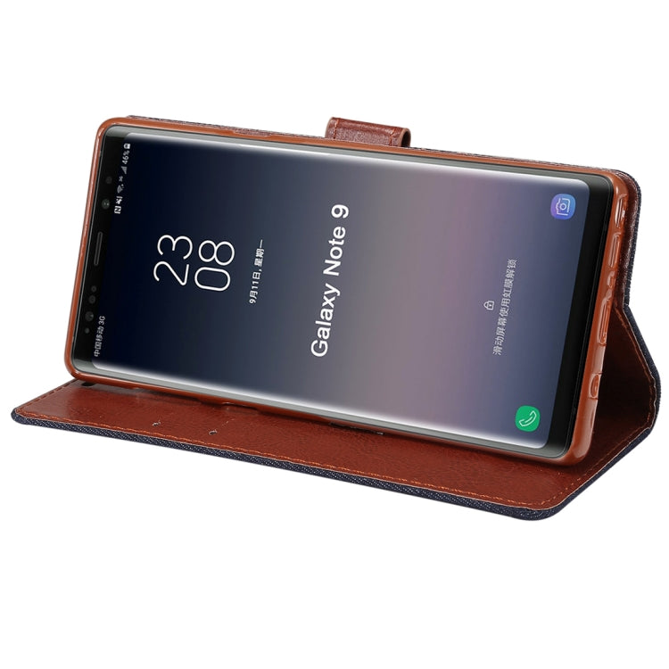 dibase Denim Texture Horizontal Flip PU Leather Case for Galaxy Note 9, with Holder & Card Slot
